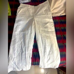 Veronica Beard Lace/Eyelet/Broderie straight leg pants